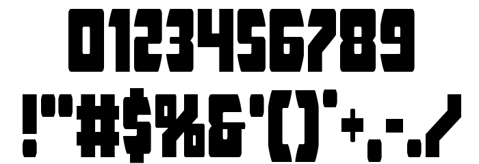 Intergalactic Condensed Font OTHER CHARS