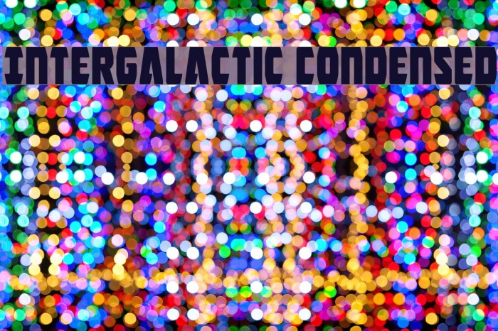 Intergalactic Condensed Font examples