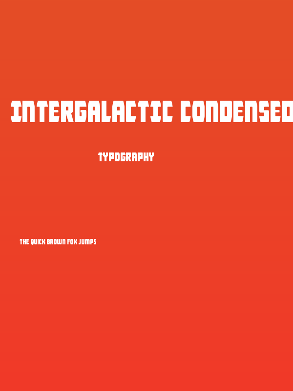Intergalactic Condensed Poster