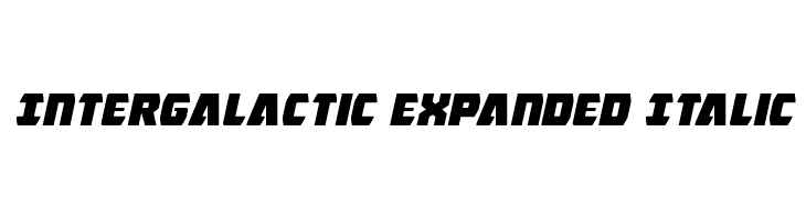 Intergalactic Expanded Italic  Free Fonts Download