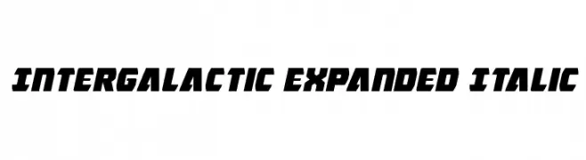 Intergalactic Expanded Italic  Fuentes Gratis Descargar