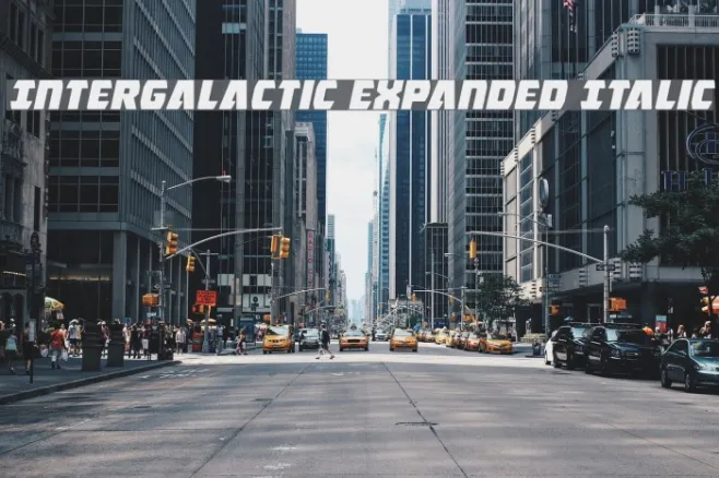Intergalactic Expanded Italic Example 3
