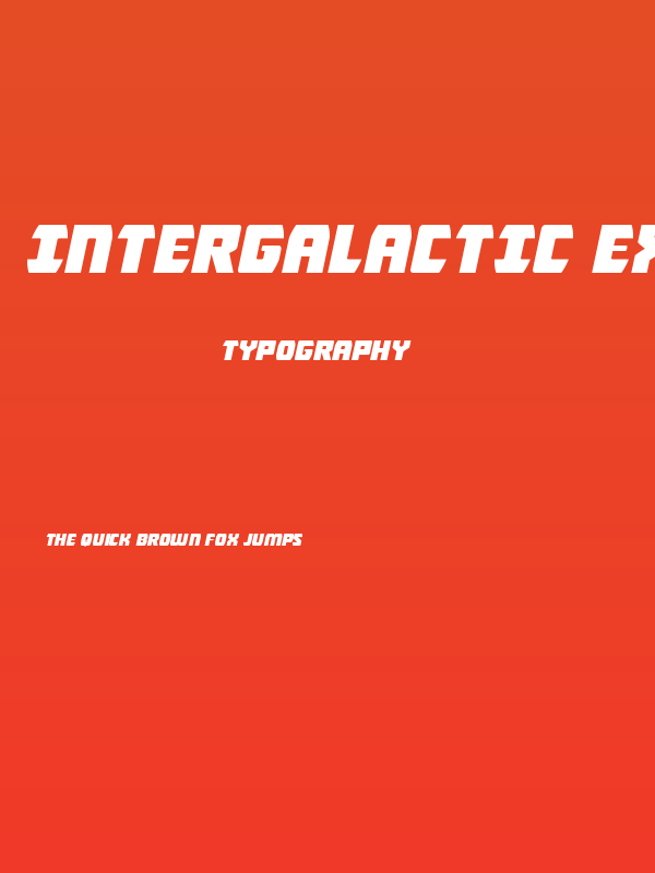Intergalactic Expanded Italic Poster
