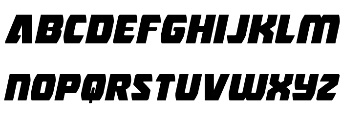 Intergalactic Expanded Italic Font LOWERCASE