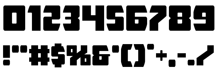Intergalactic Expanded Font OTHER CHARS