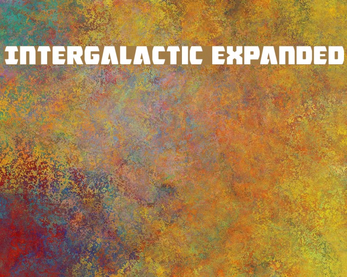 Intergalactic Expanded Font examples