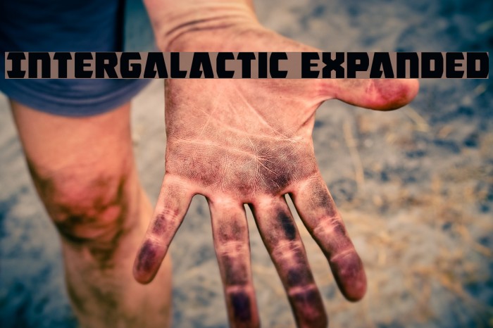 Intergalactic Expanded Font examples