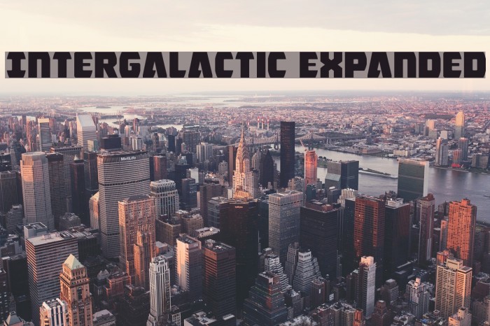 Intergalactic Expanded Font examples