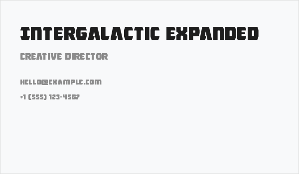 Intergalactic Expanded Business Card