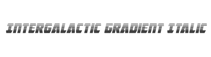Intergalactic Gradient Italic  免费字体下载