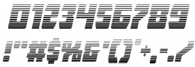 Intergalactic Gradient Italic Font OTHER CHARS