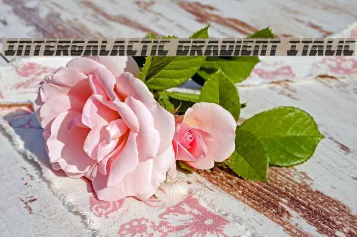 Intergalactic Gradient Italic Example 1