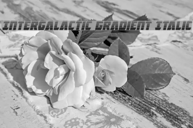 Intergalactic Gradient Italic Font examples