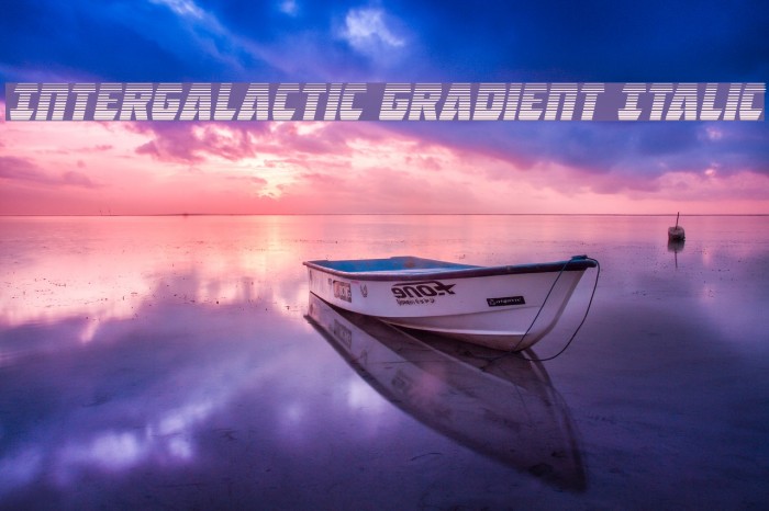 Intergalactic Gradient Italic Example 2