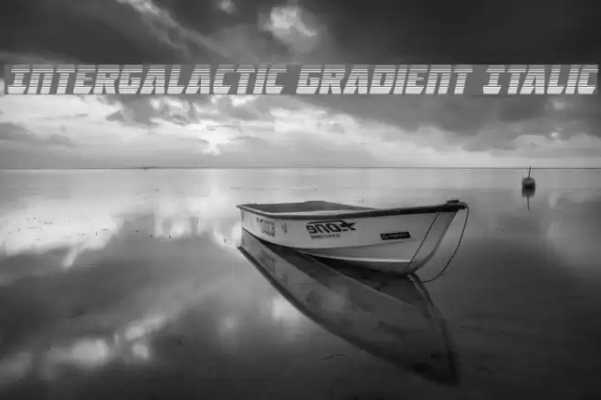 Intergalactic Gradient Italic Font examples