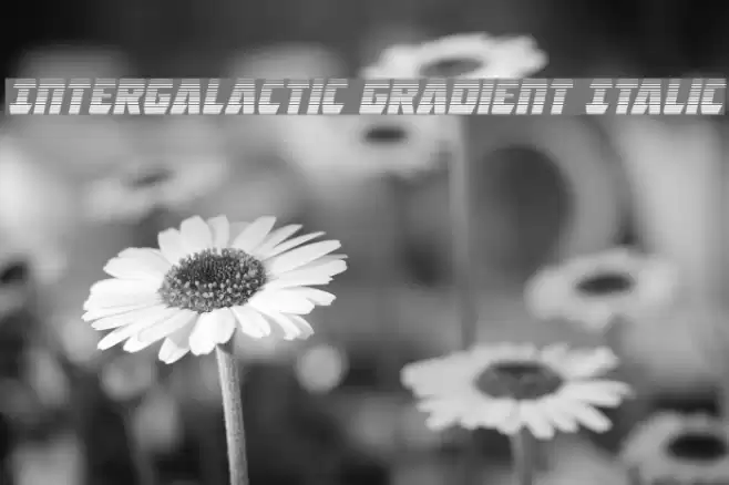 Intergalactic Gradient Italic Font examples