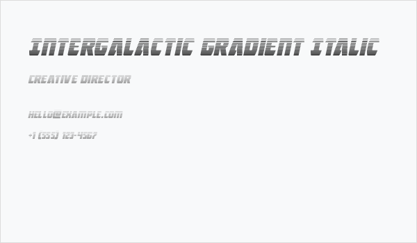 Intergalactic Gradient Italic Business Card