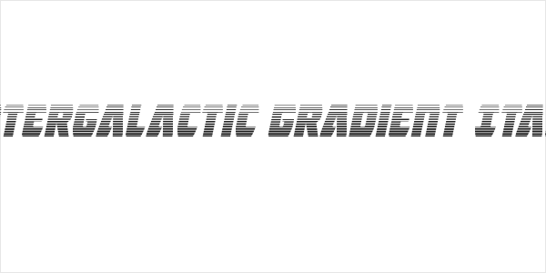 Intergalactic Gradient Italic Logo