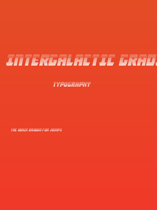 Intergalactic Gradient Italic Poster