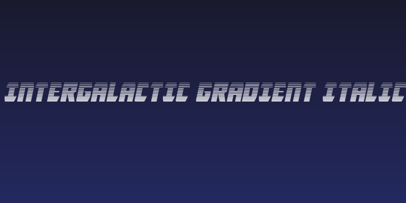 Intergalactic Gradient Italic Social Header