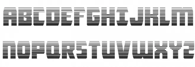 Intergalactic Gradient Font UPPERCASE