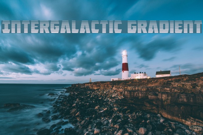 Intergalactic Gradient Font examples