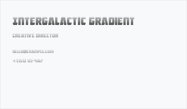 Intergalactic Gradient Business Card