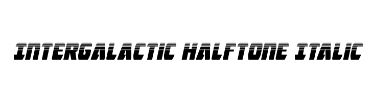 Intergalactic Halftone Italic  baixar fontes gratis