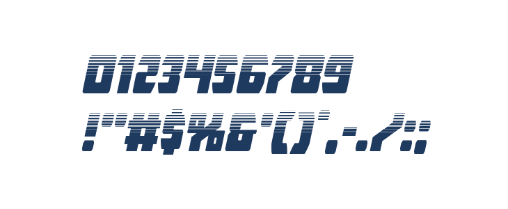 Intergalactic Halftone Italic Other Characters