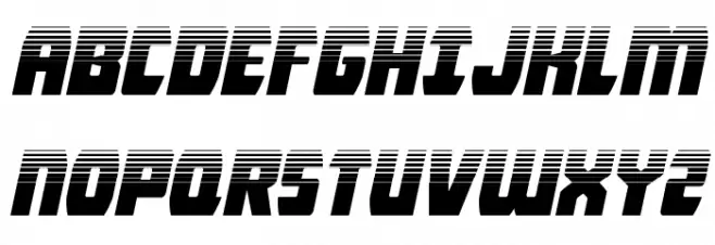 Intergalactic Halftone Italic Schriftart Groß