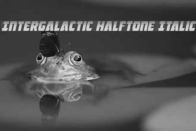Intergalactic Halftone Italic Font examples