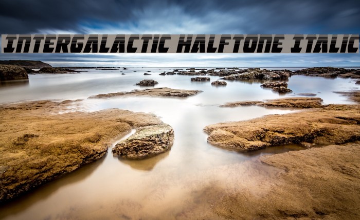 Intergalactic Halftone Italic Example 2
