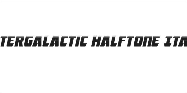 Intergalactic Halftone Italic Logo