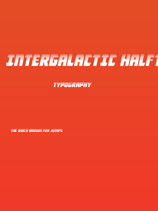 Intergalactic Halftone Italic Poster
