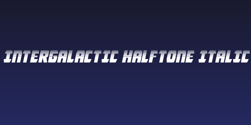 Intergalactic Halftone Italic Social Header