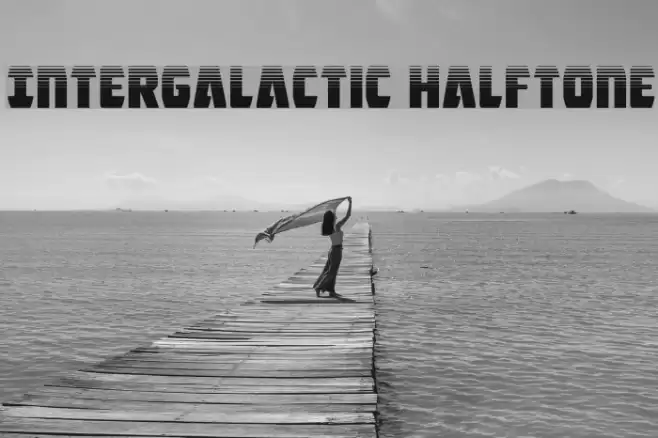 Intergalactic Halftone Font examples