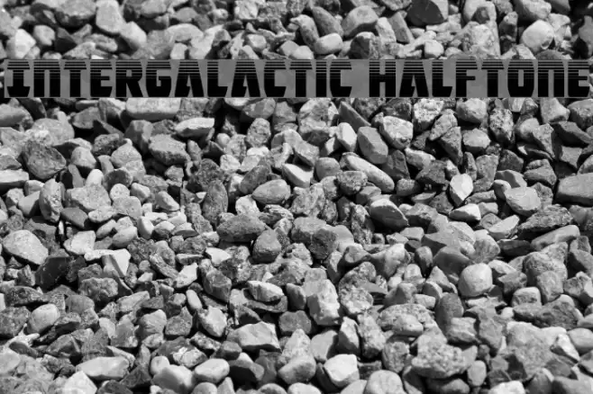 Intergalactic Halftone Font examples
