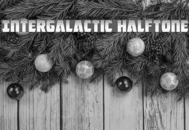 Intergalactic Halftone Font examples