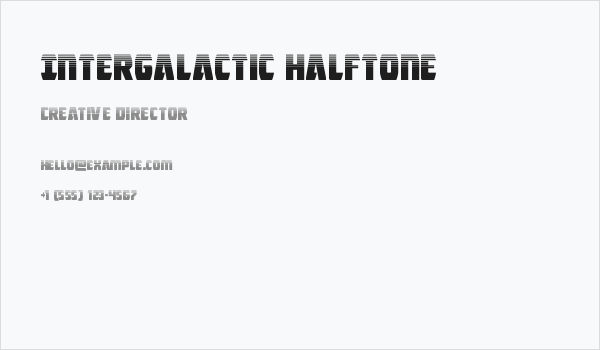 Intergalactic Halftone Business Card