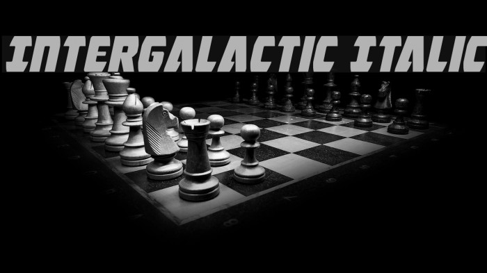 Intergalactic Italic Font examples