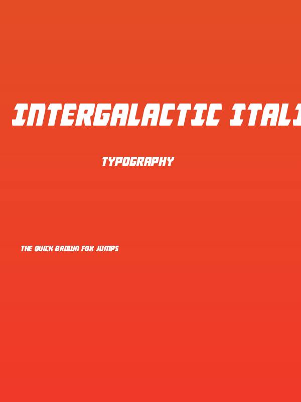 Intergalactic Italic Poster