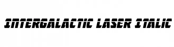 Intergalactic Laser Italic  Fuentes Gratis Descargar