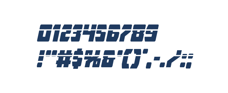 Intergalactic Laser Italic Other Characters