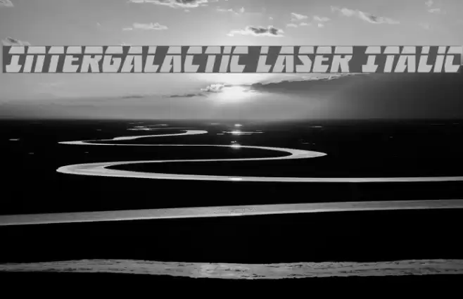 Intergalactic Laser Italic Font examples