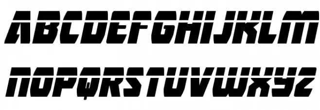 Intergalactic Laser Italic 字体 小写