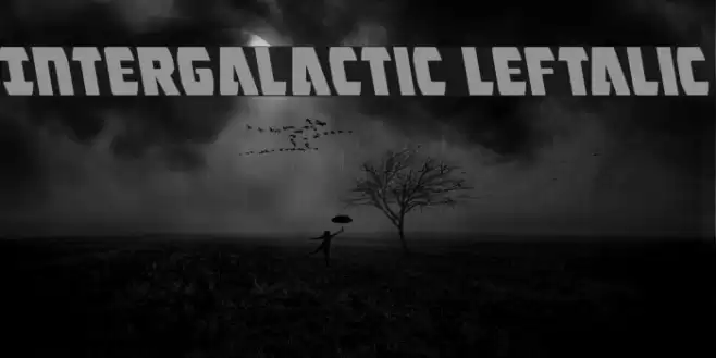 Intergalactic Leftalic Font examples