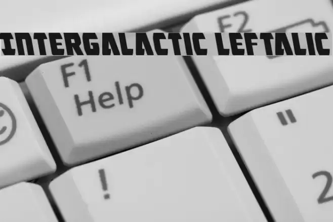 Intergalactic Leftalic Font examples