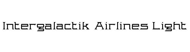 Intergalactik Airlines Light Font