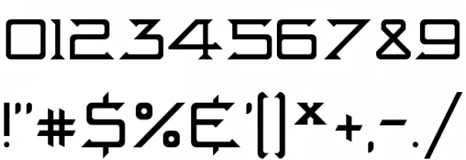 Intergalactik Airlines Light Font OTHER CHARS