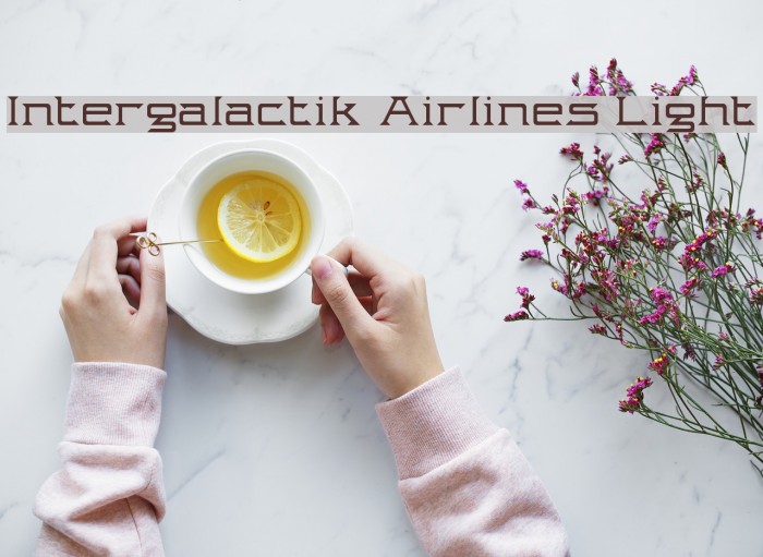 Intergalactik Airlines Light Font examples